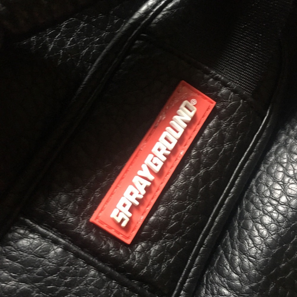 SPRAYGROUND Iridescent Black Leather Duffle Bag - Picture 2 of 16